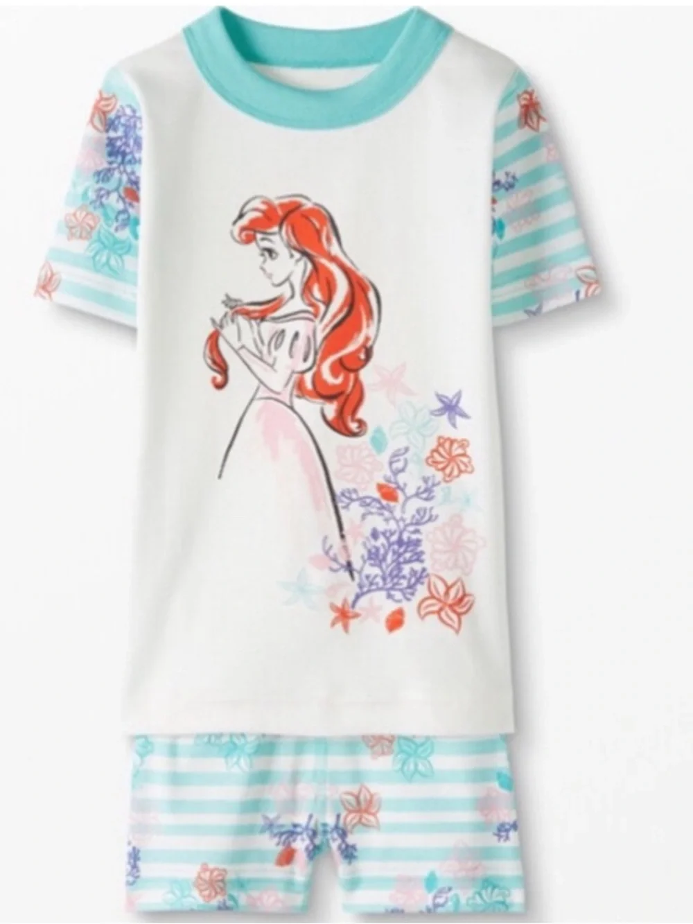 Hanna Andersson Disney Ariel Short Pajama Set